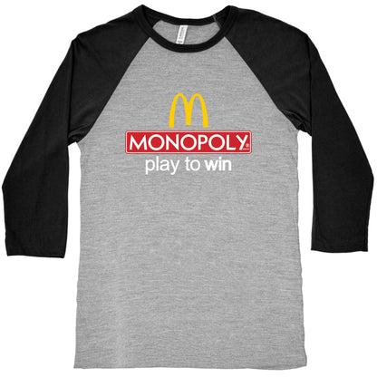 McDonalds Monopoly  Baseball Tee