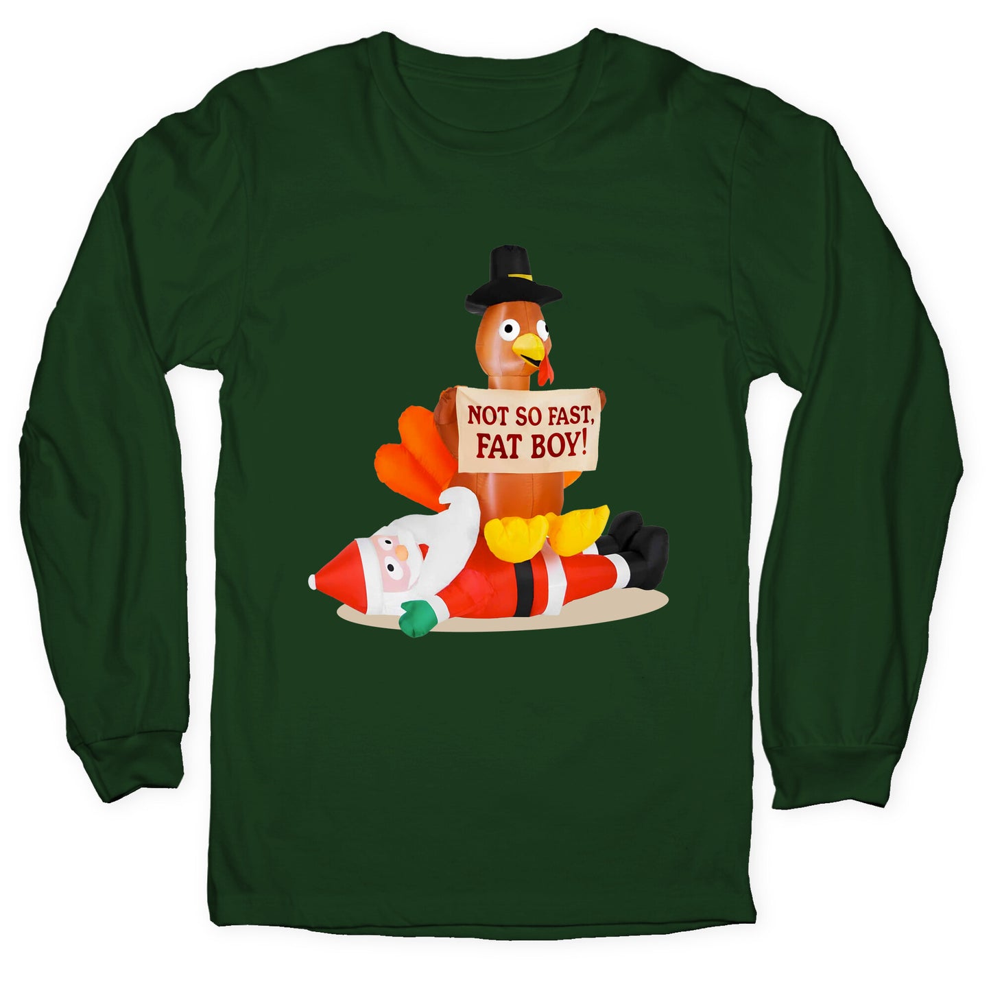 Santa Versus Turkey Longsleeve Tee