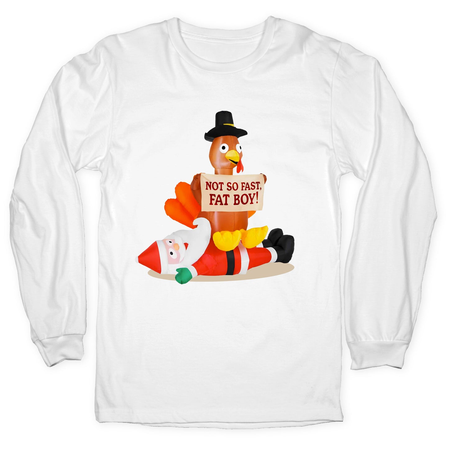 Santa Versus Turkey Longsleeve Tee