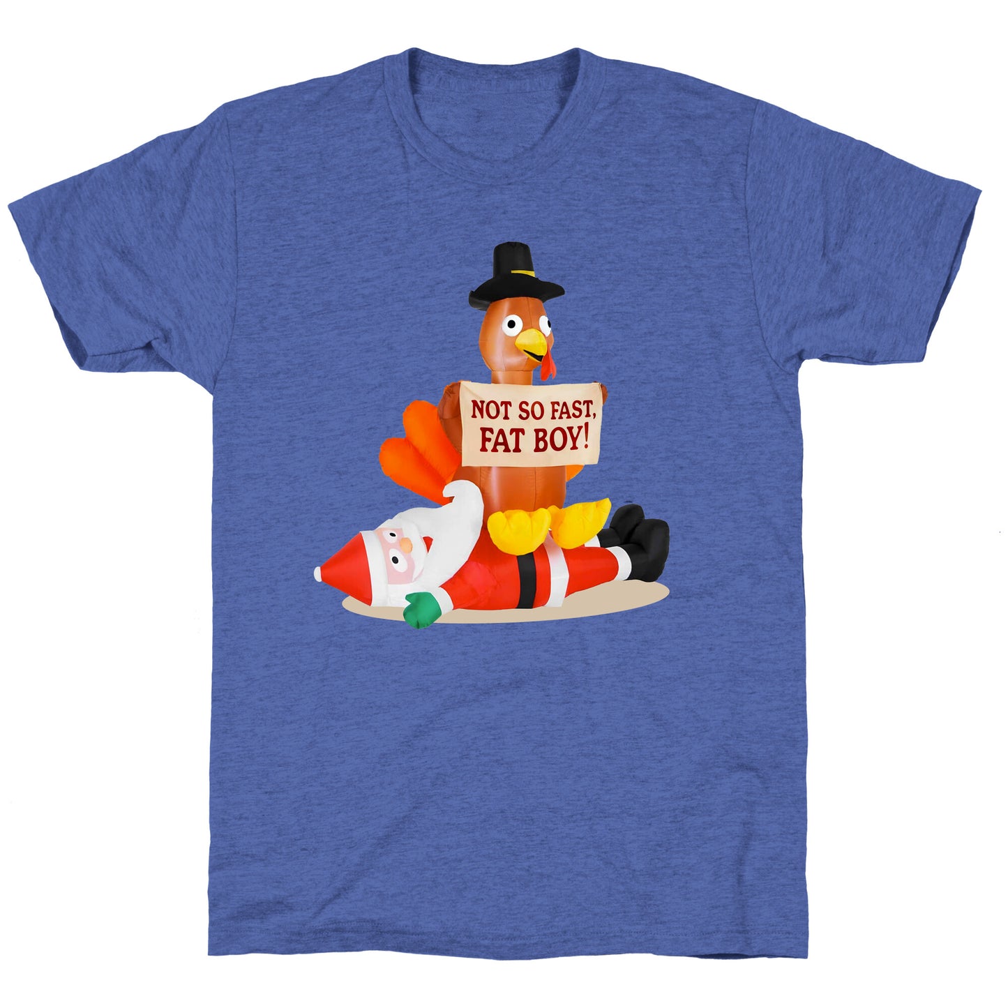 Santa Versus Turkey Unisex Triblend Tee