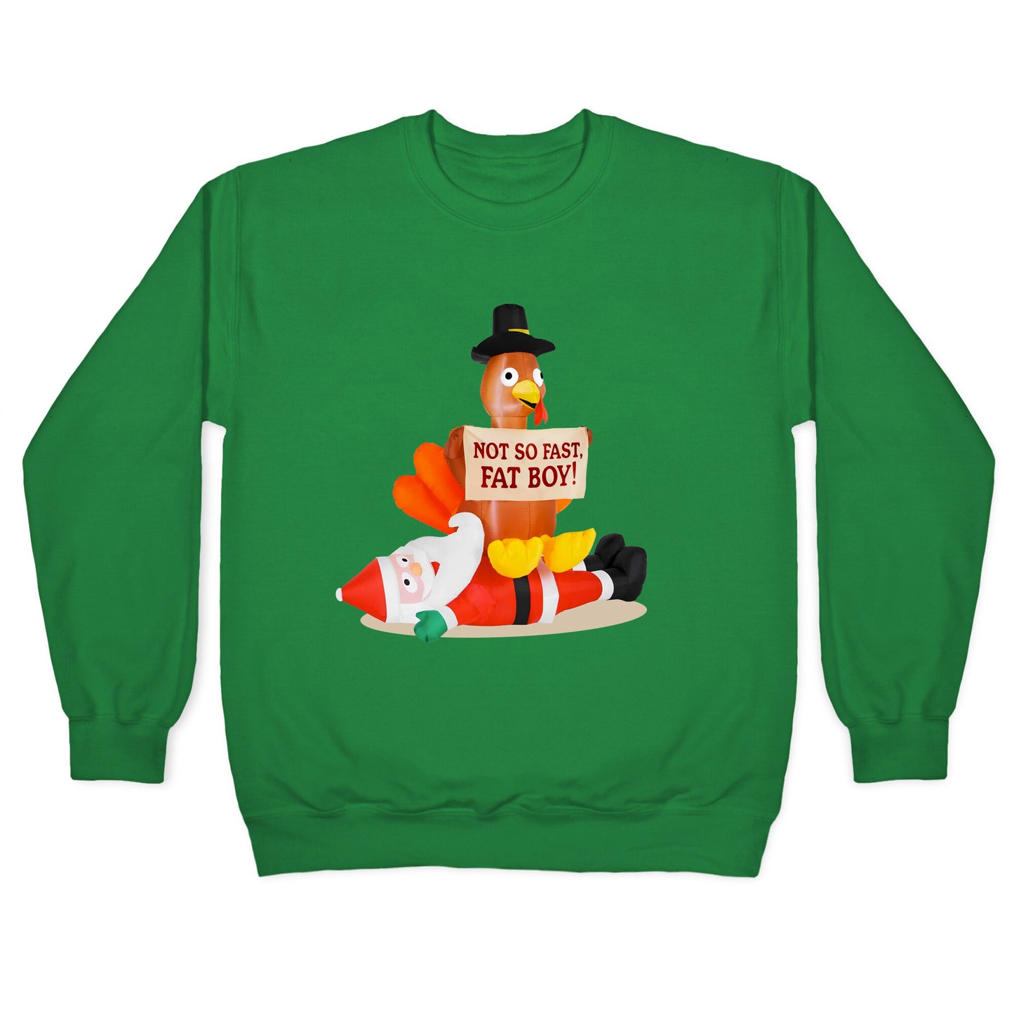 Santa Versus Turkey Crewneck Sweatshirt