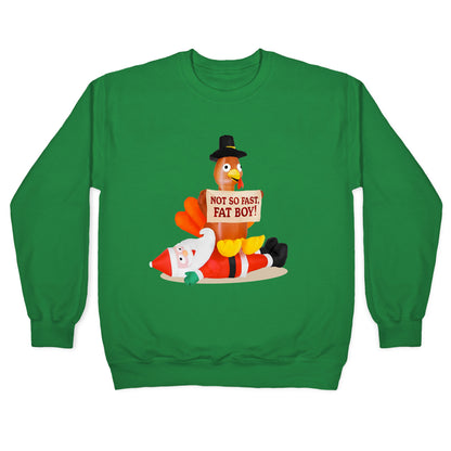Santa Versus Turkey Crewneck Sweatshirt