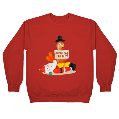 Santa Versus Turkey Crewneck Sweatshirt