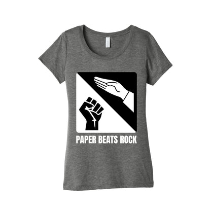Paper Beats Rock Womens Triblend Tee