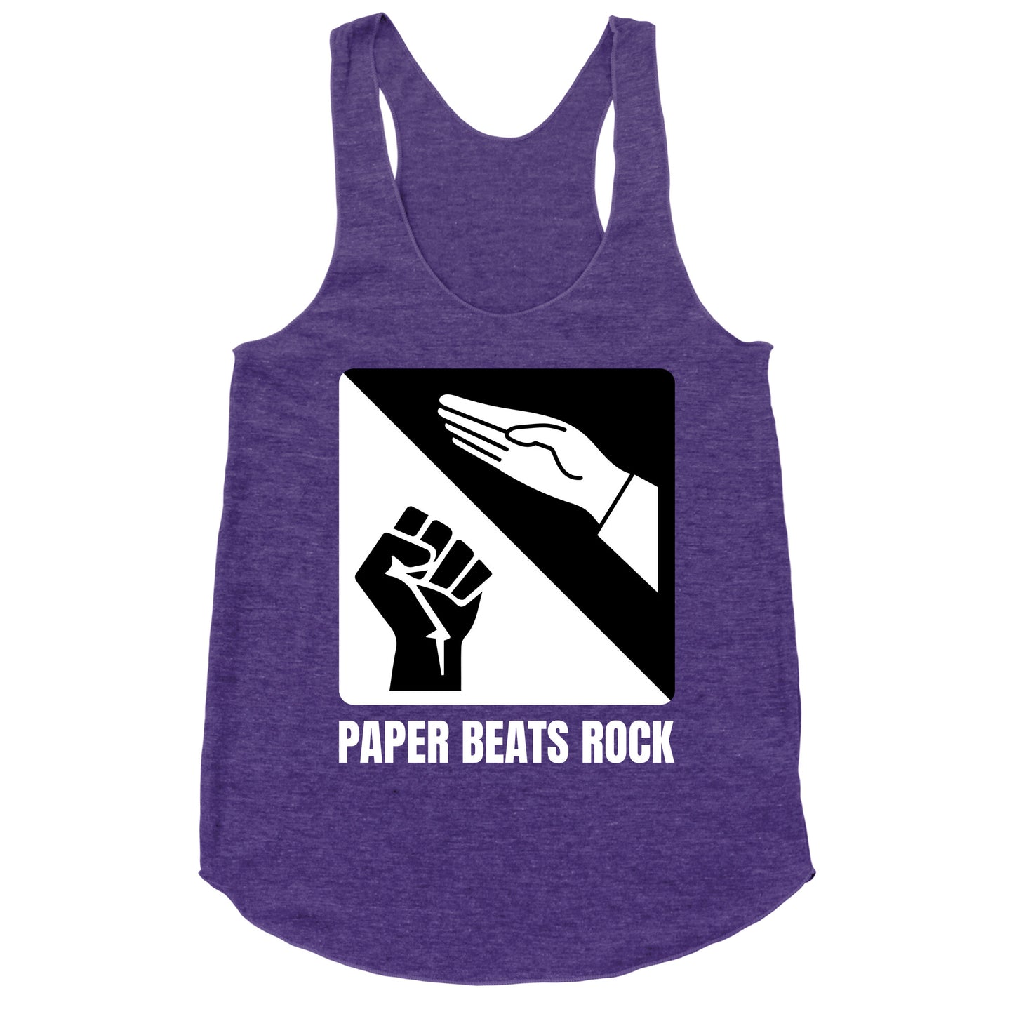 Paper Beats Rock Racerback Tank