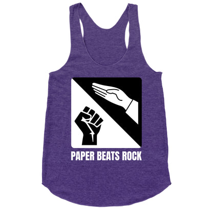 Paper Beats Rock Racerback Tank