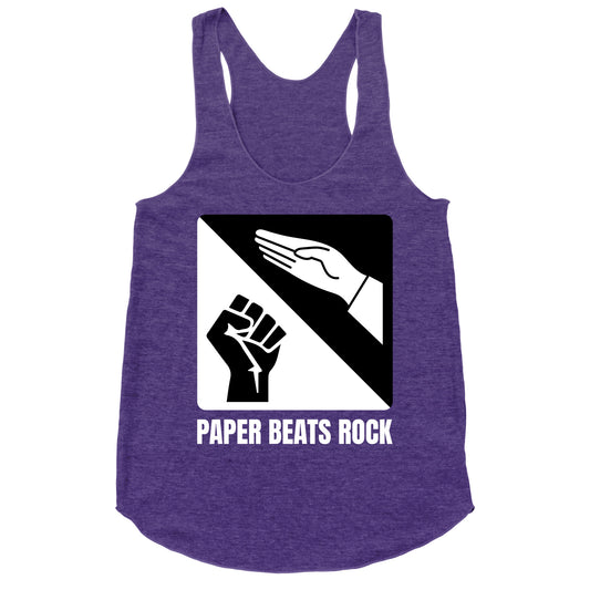 Paper Beats Rock Racerback Tank