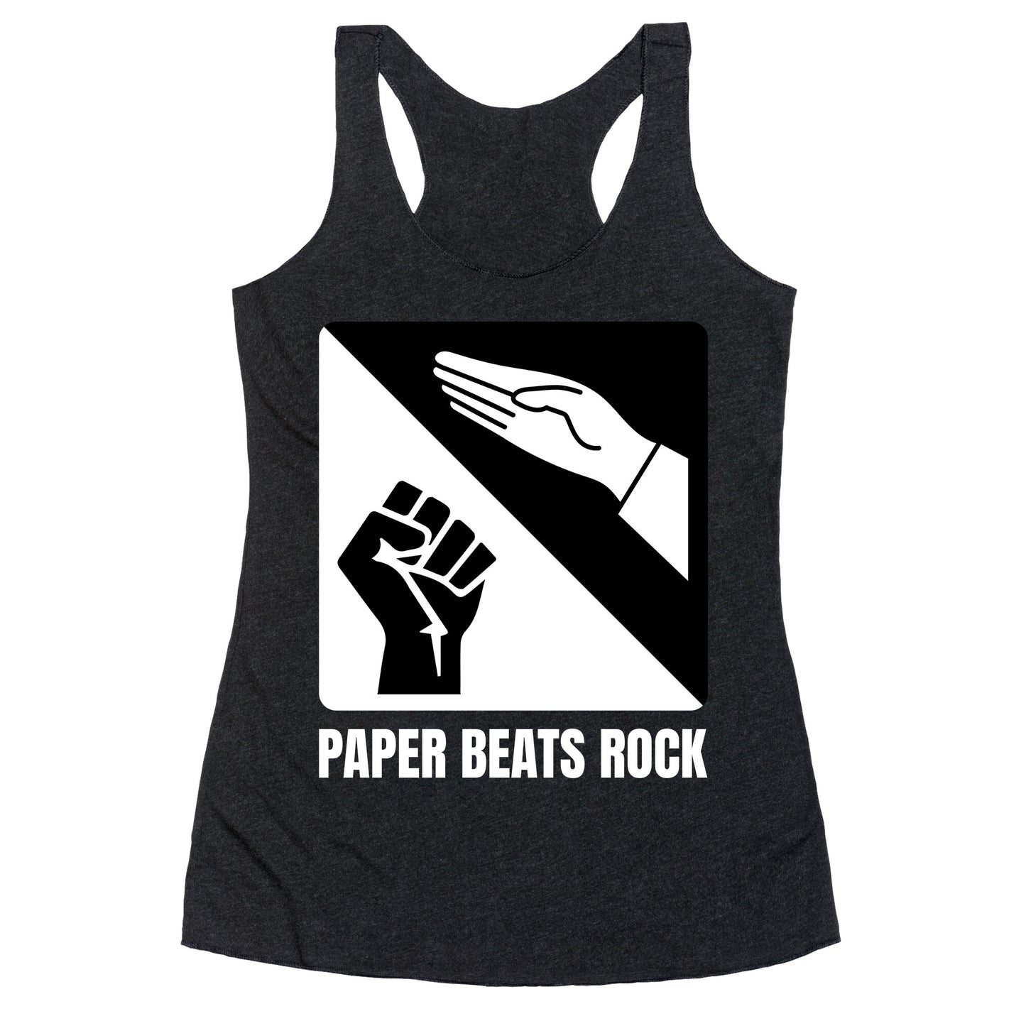 Paper Beats Rock Racerback Tank