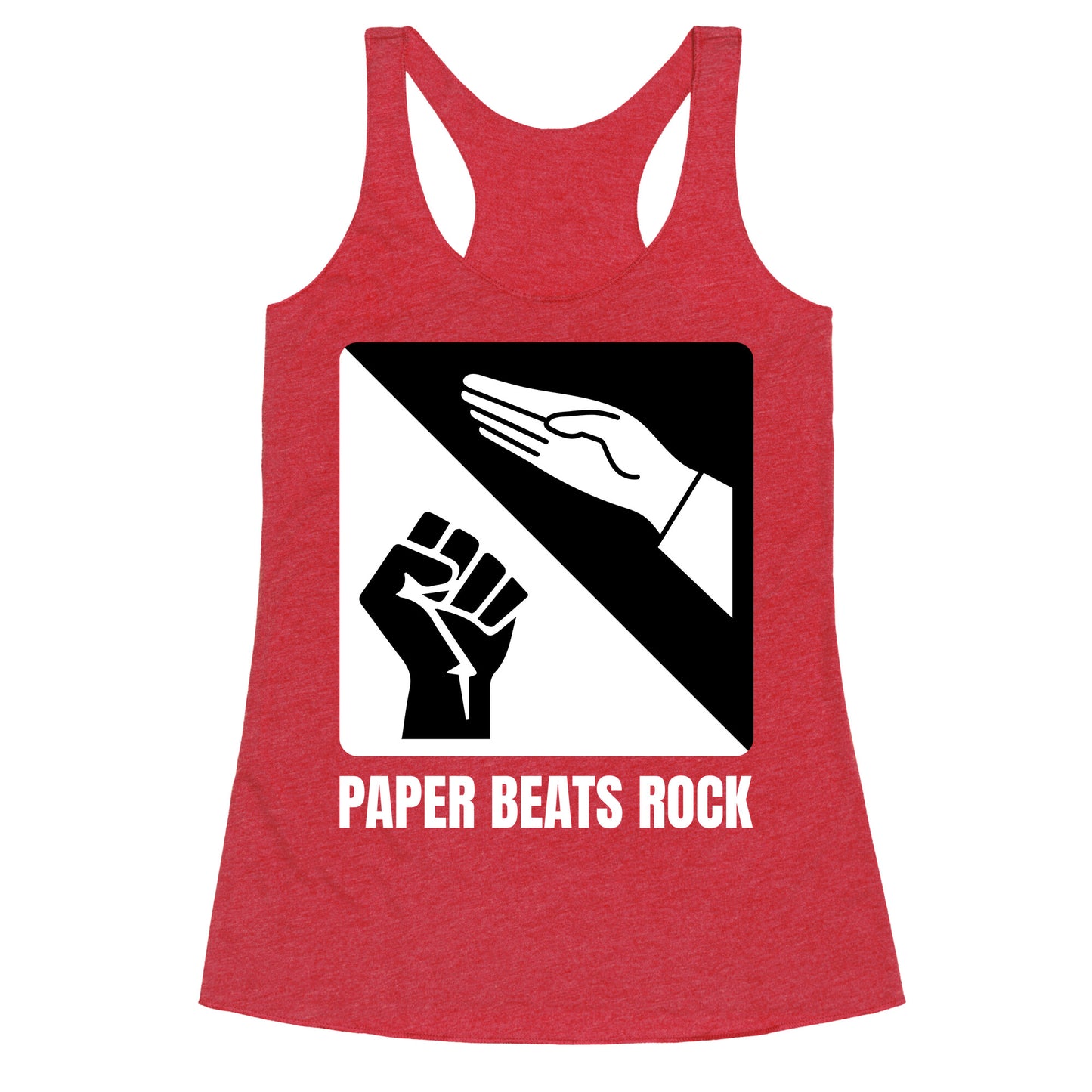 Paper Beats Rock Racerback Tank