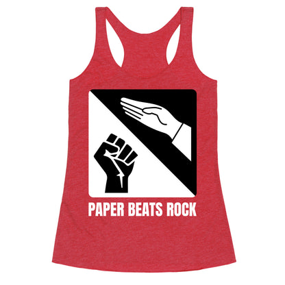 Paper Beats Rock Racerback Tank