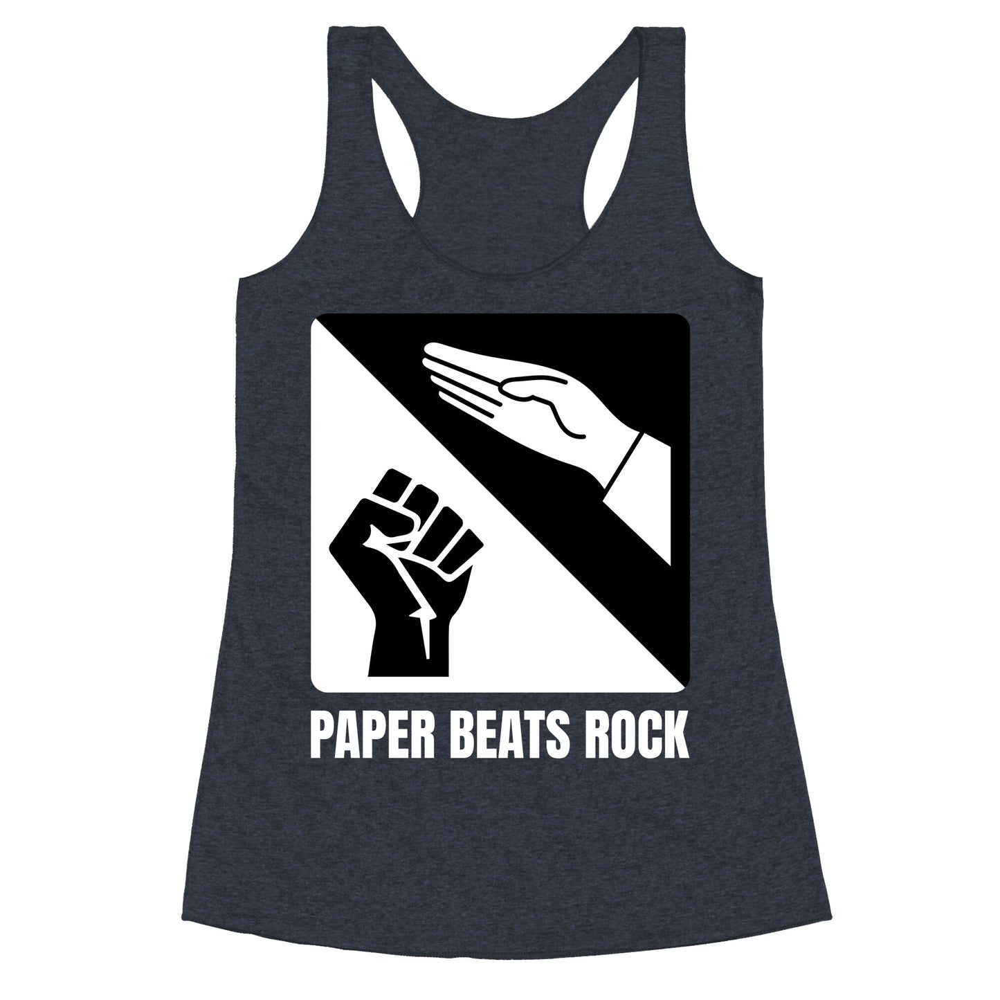 Paper Beats Rock Racerback Tank