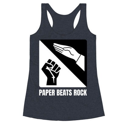 Paper Beats Rock Racerback Tank