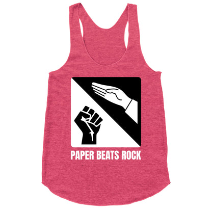 Paper Beats Rock Racerback Tank