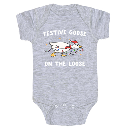 Festive Goose Baby One-Piece