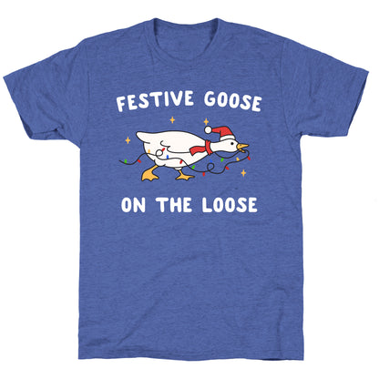 Festive Goose Unisex Triblend Tee