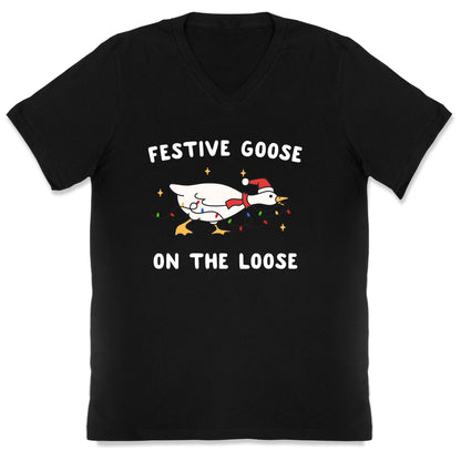 Festive Goose V-Neck