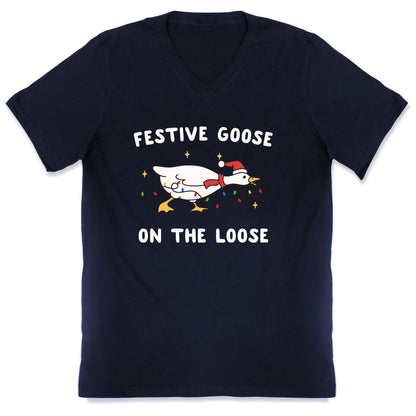 Festive Goose V-Neck