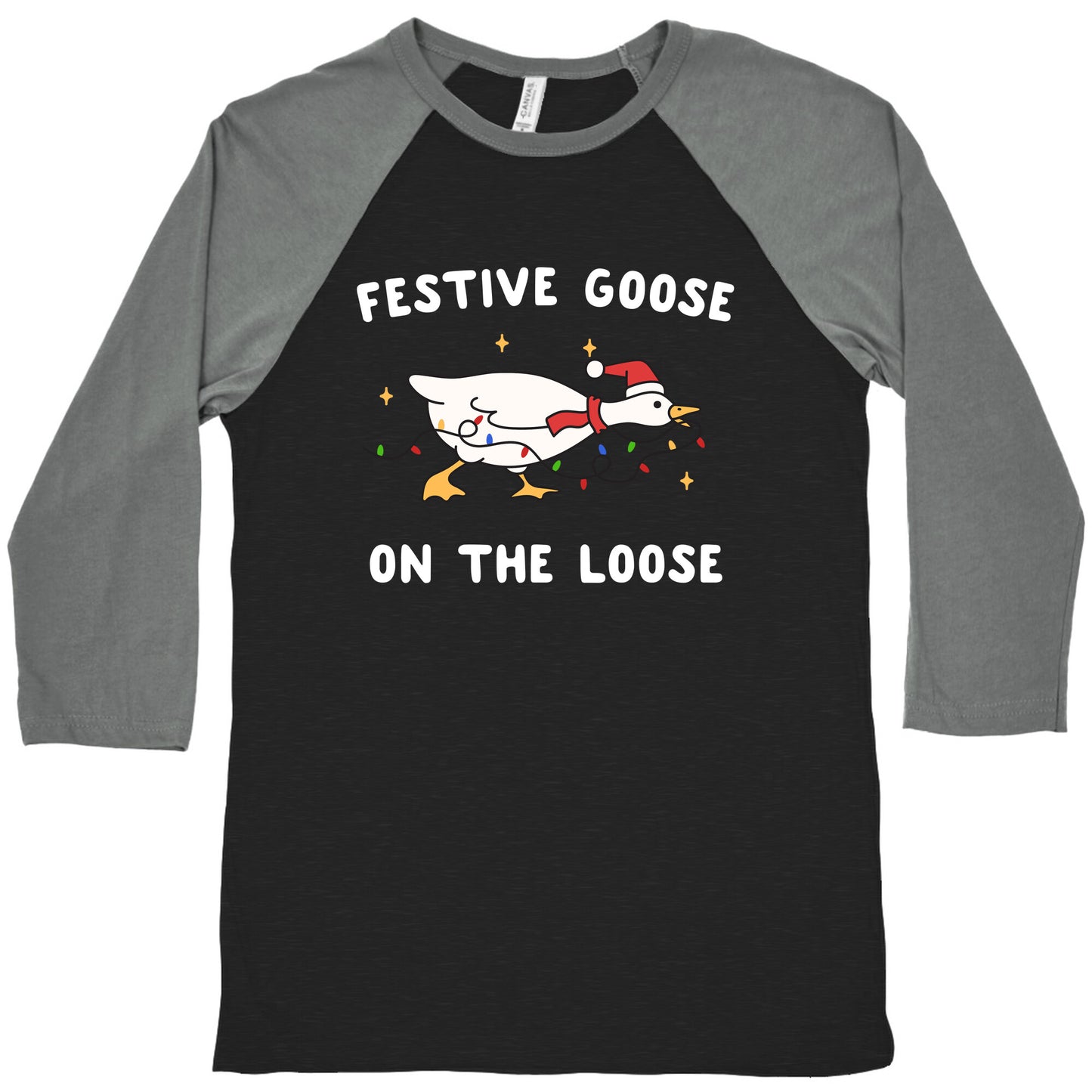 Festive Goose Baseball Tee
