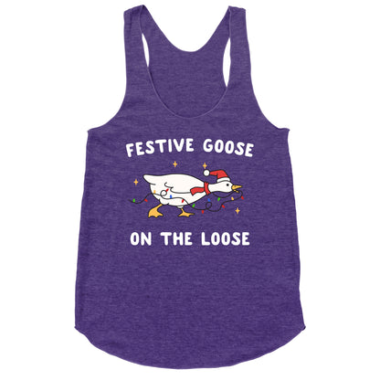 Festive Goose Racerback Tank