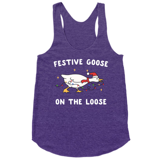 Festive Goose Racerback Tank