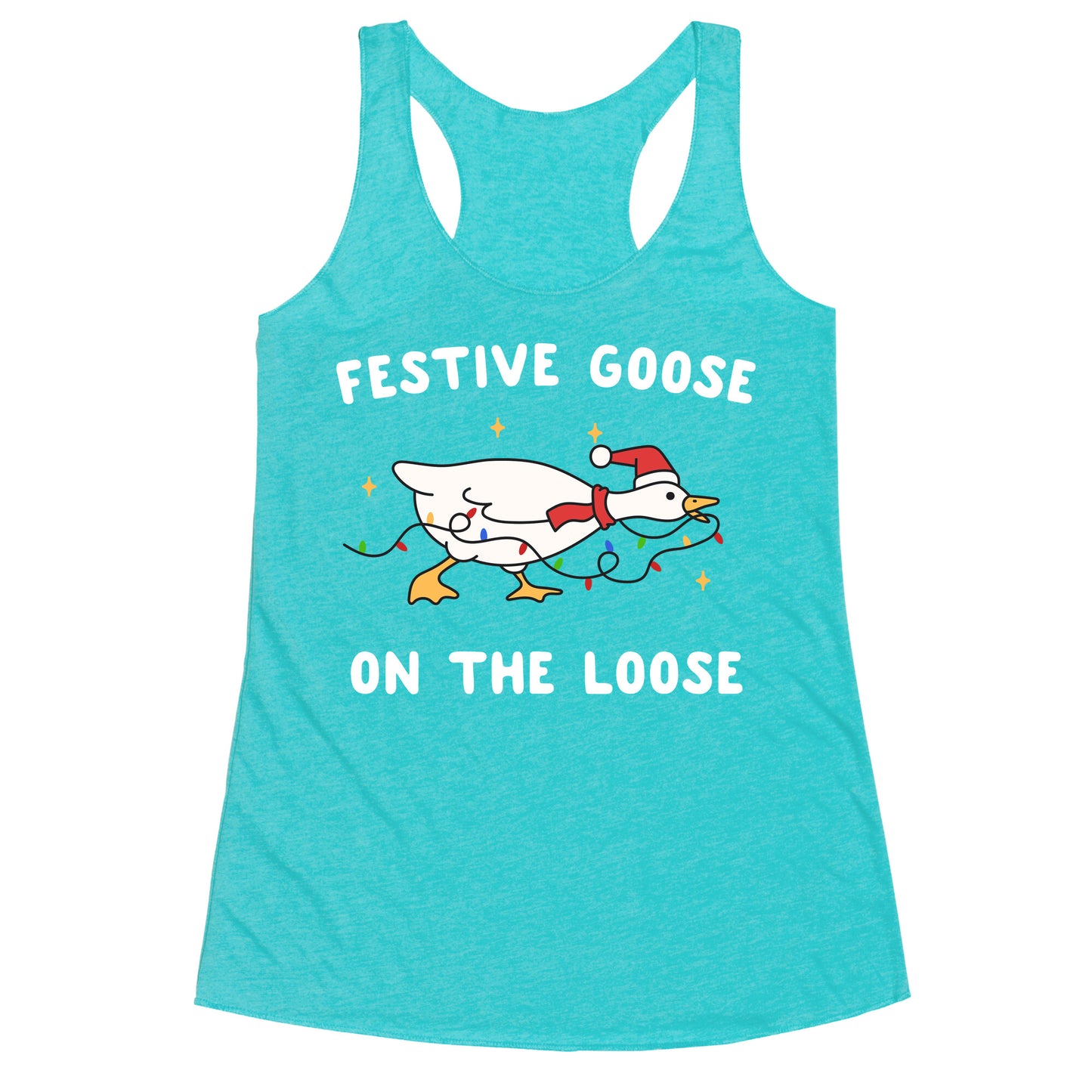 Festive Goose Racerback Tank