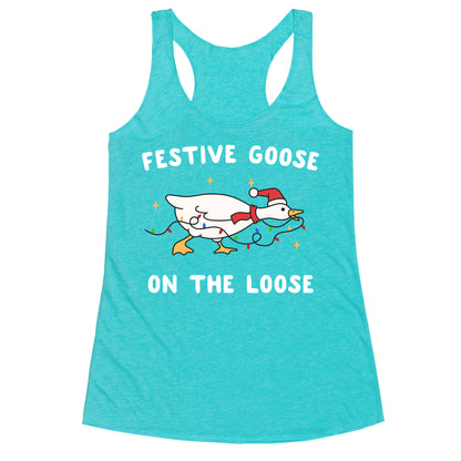 Festive Goose Racerback Tank