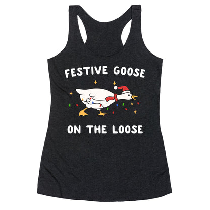 Festive Goose Racerback Tank
