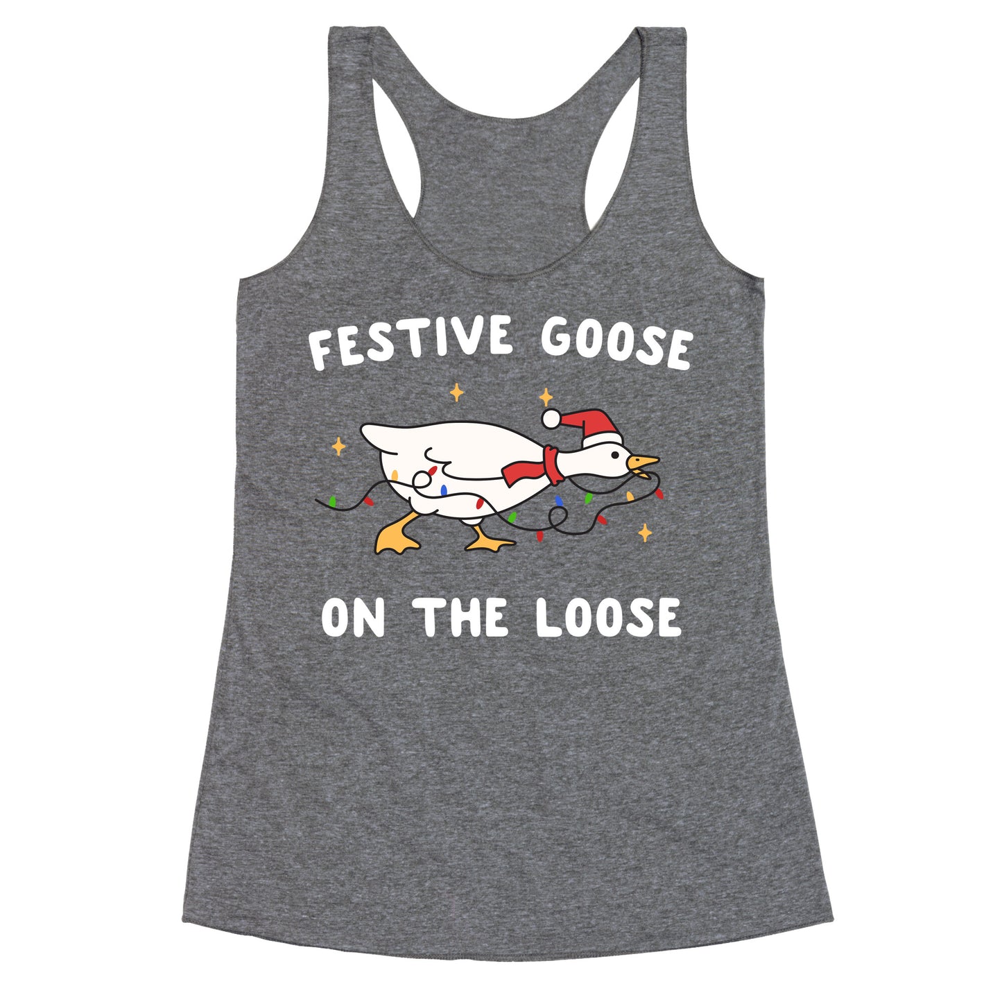 Festive Goose Racerback Tank
