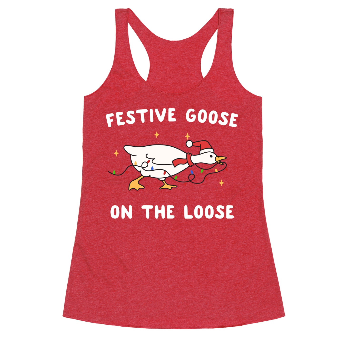 Festive Goose Racerback Tank