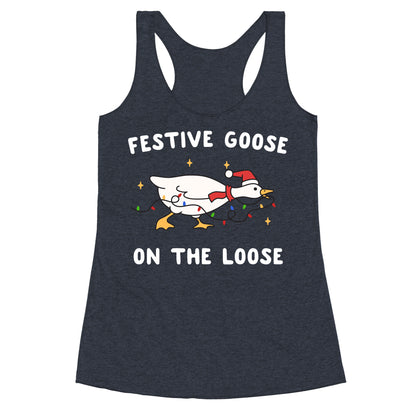 Festive Goose Racerback Tank