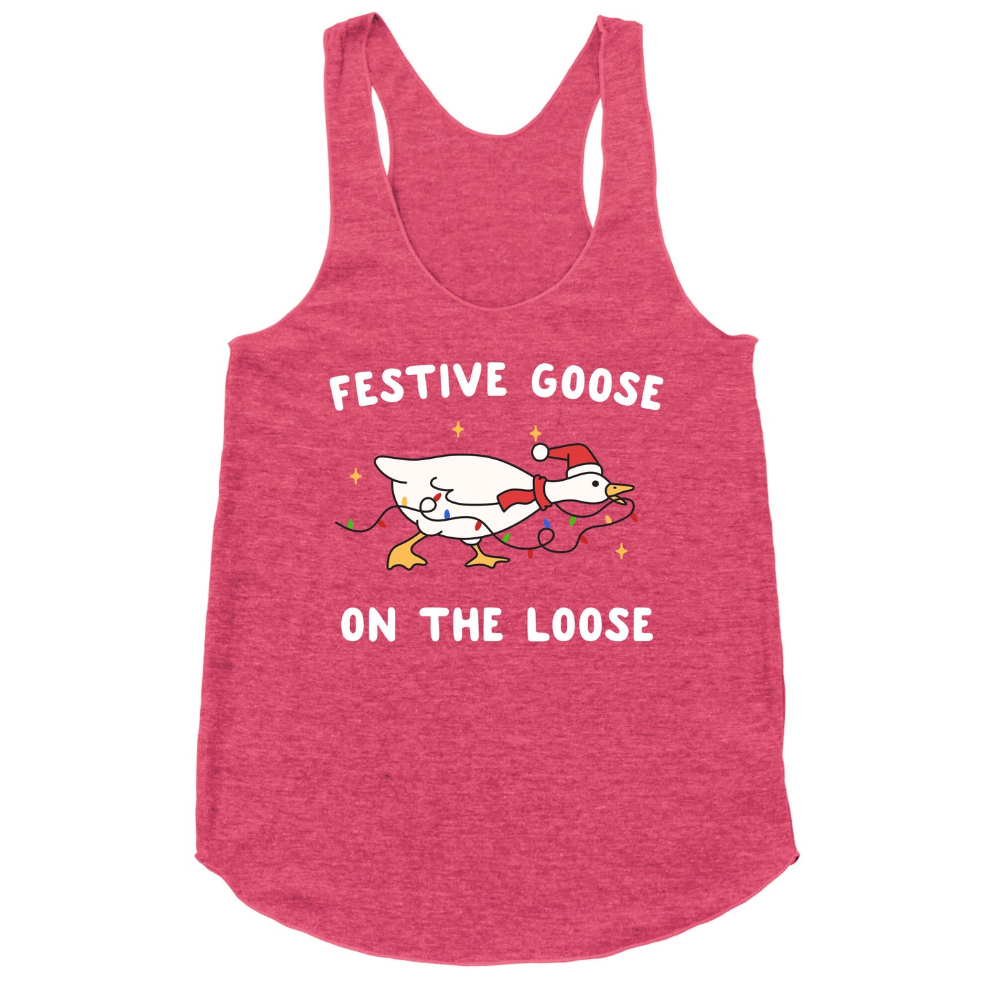 Festive Goose Racerback Tank