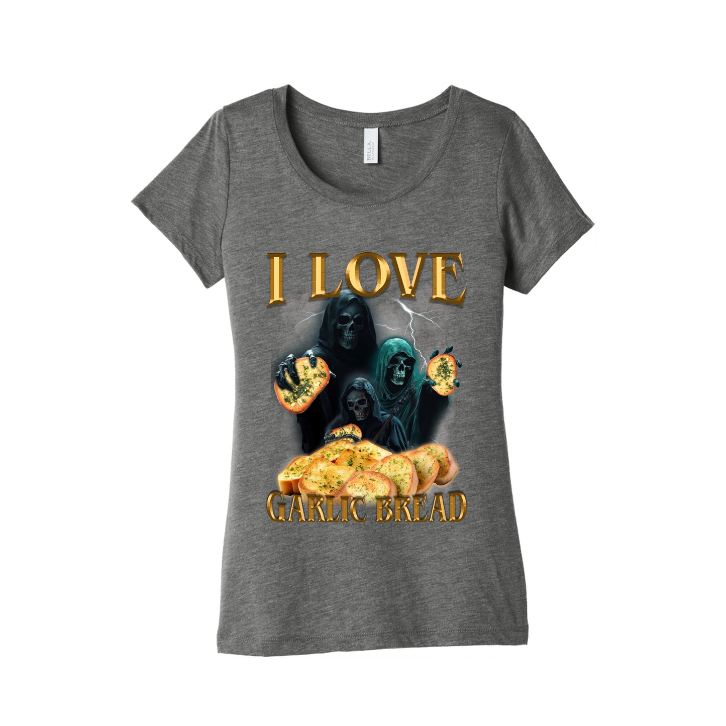 I Love Garlic Bread Womens Triblend Tee