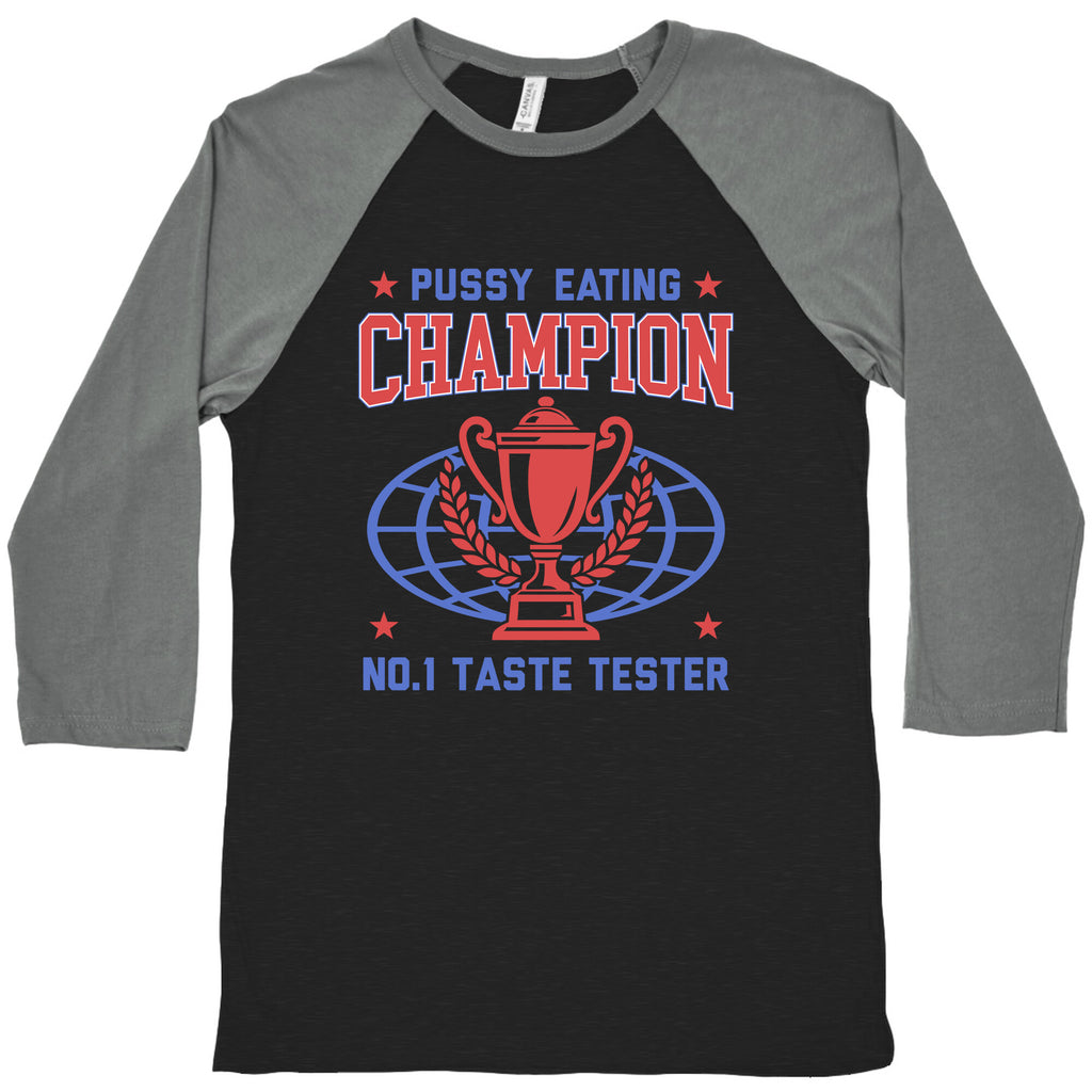 Eating \#1 Champion Baseball Tee