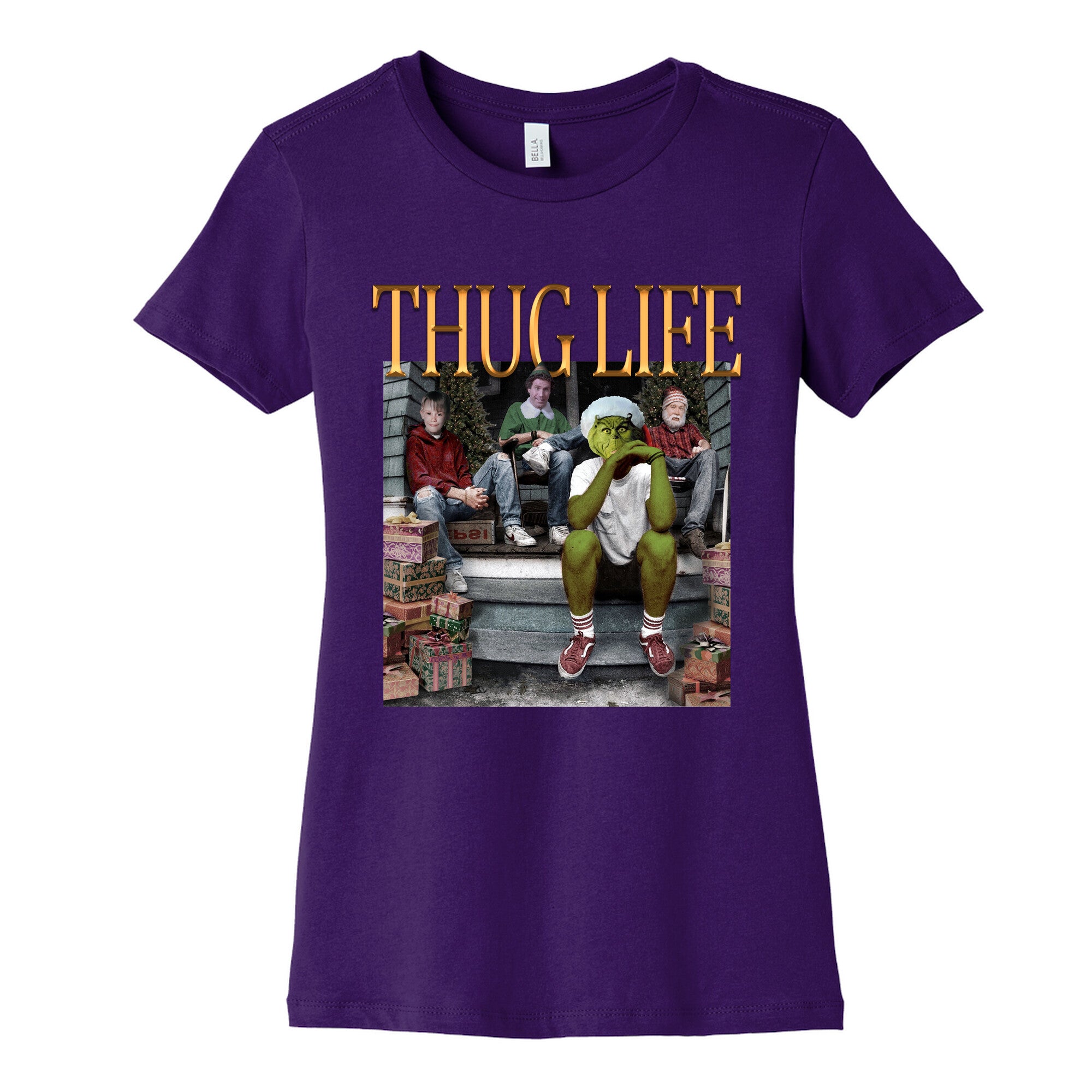 Christmas Thug Life Womens Cotton Tee