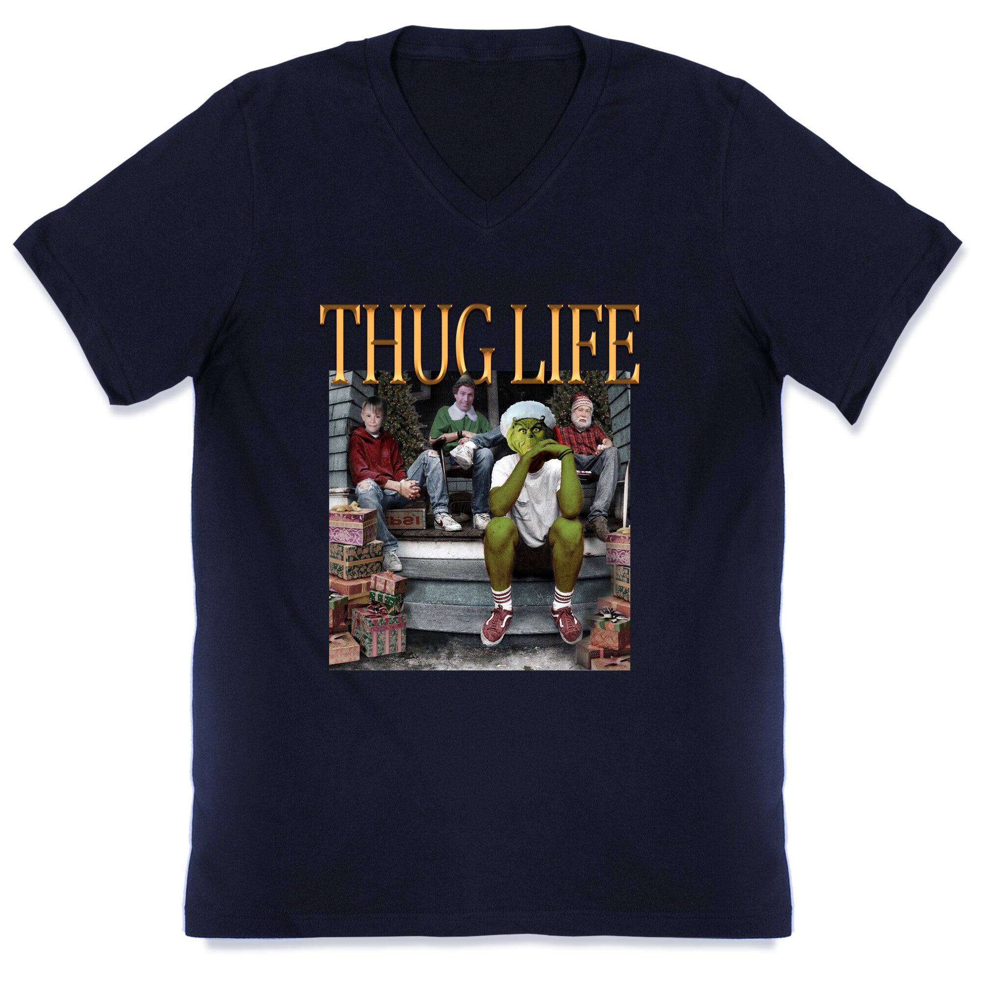 Christmas Thug Life V-Neck