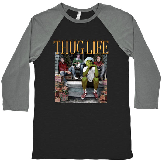 Christmas Thug Life Baseball Tee