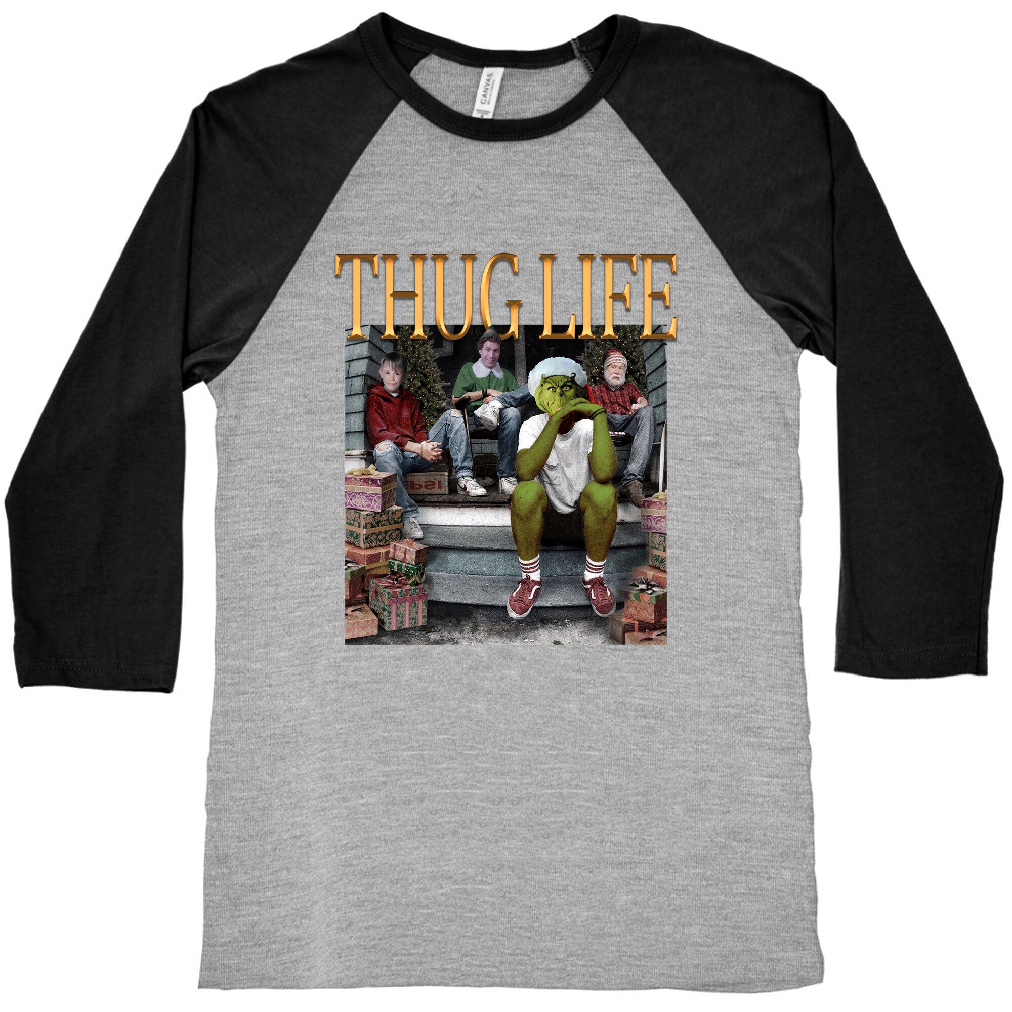 Christmas Thug Life Baseball Tee