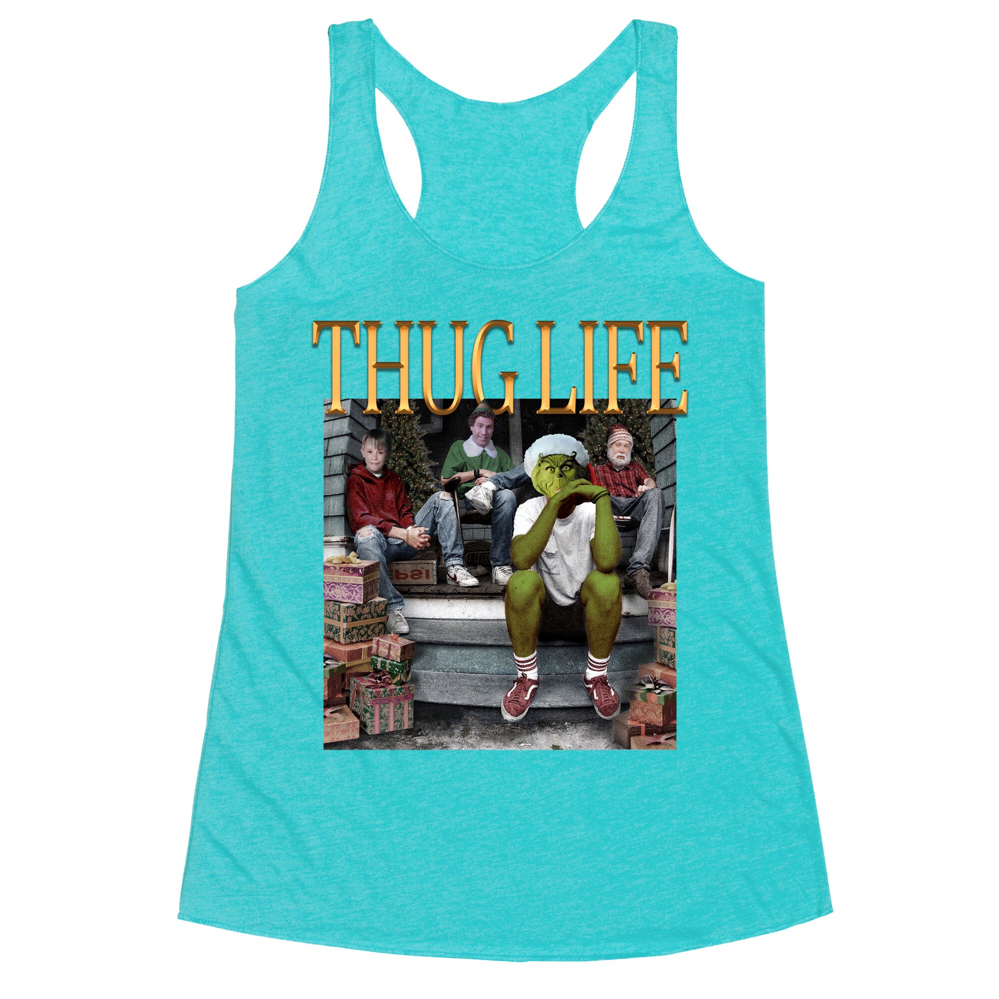 Christmas Thug Life Racerback Tank