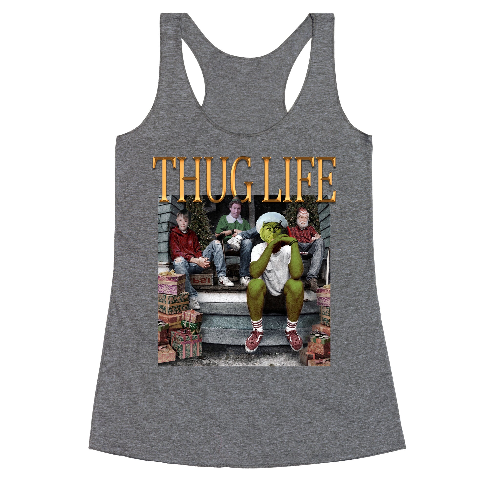 Christmas Thug Life Racerback Tank