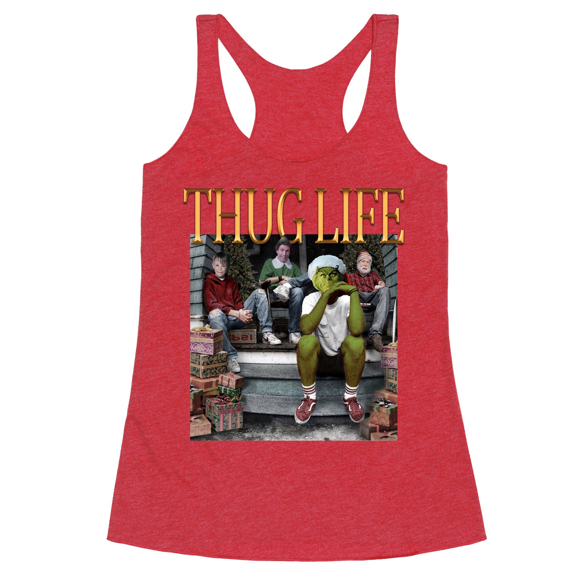 Christmas Thug Life Racerback Tank