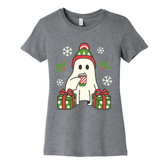 Christmas Ghost Womens Cotton Tee
