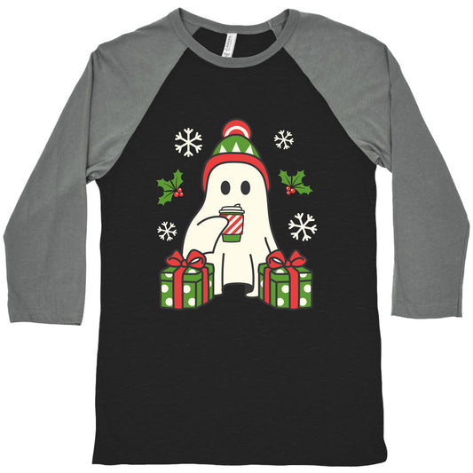 Christmas Ghost Baseball Tee