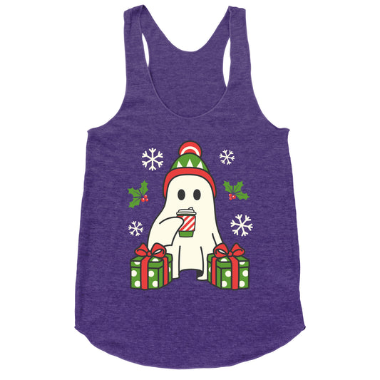 Christmas Ghost Racerback Tank