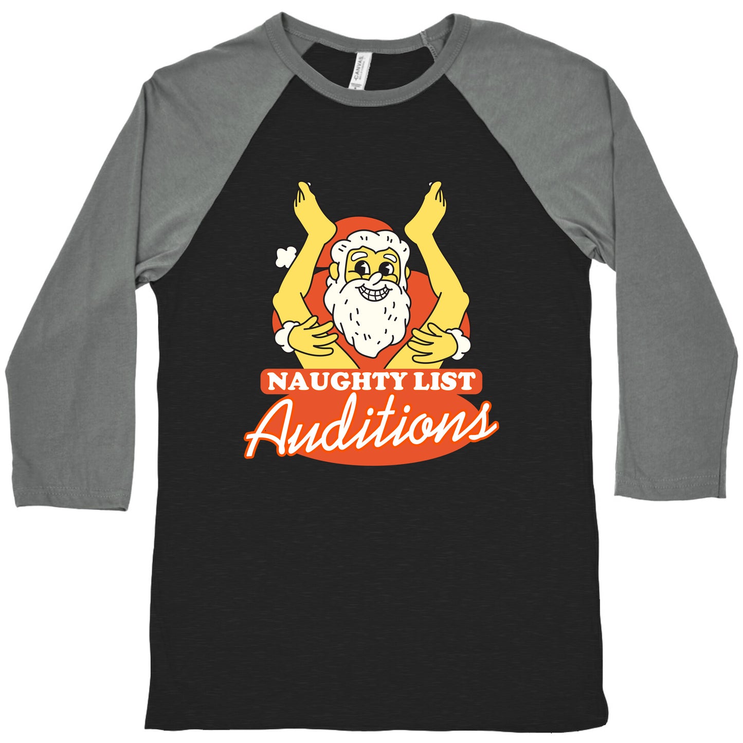 Naughty List Auditions Baseball Tee