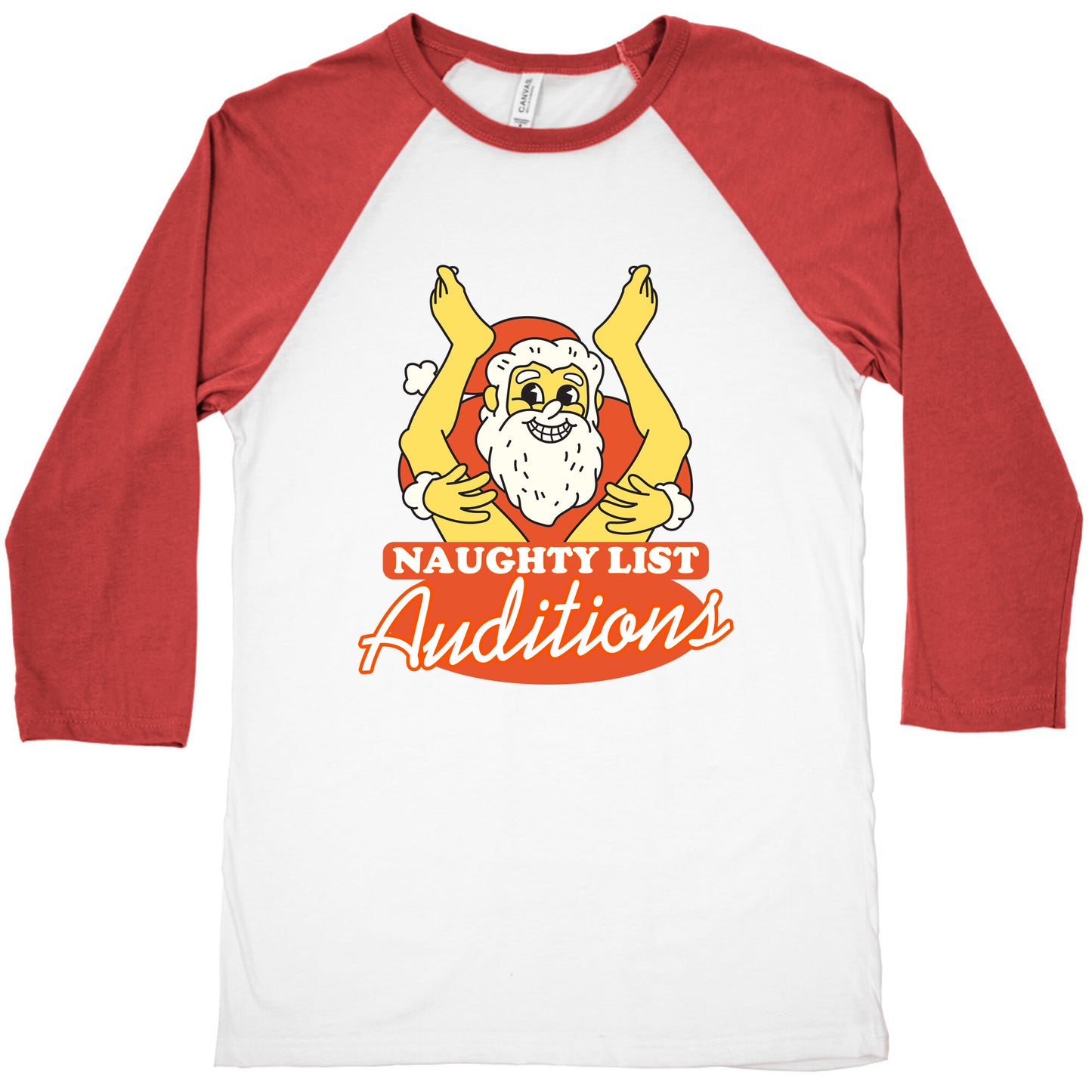 Naughty List Auditions Baseball Tee