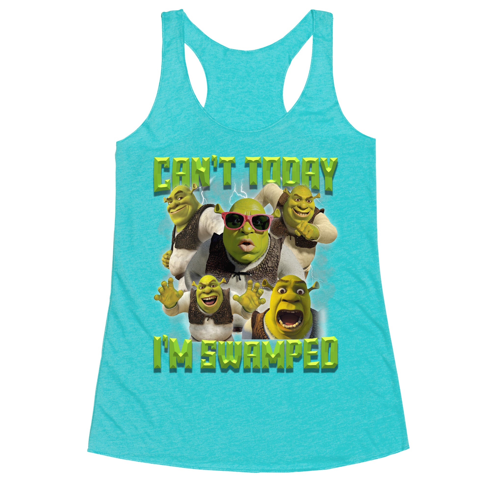 Cant Today, Im Swamped Racerback Tank