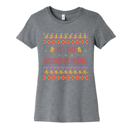 Ho Ho Ho Homosexual Womens Cotton Tee