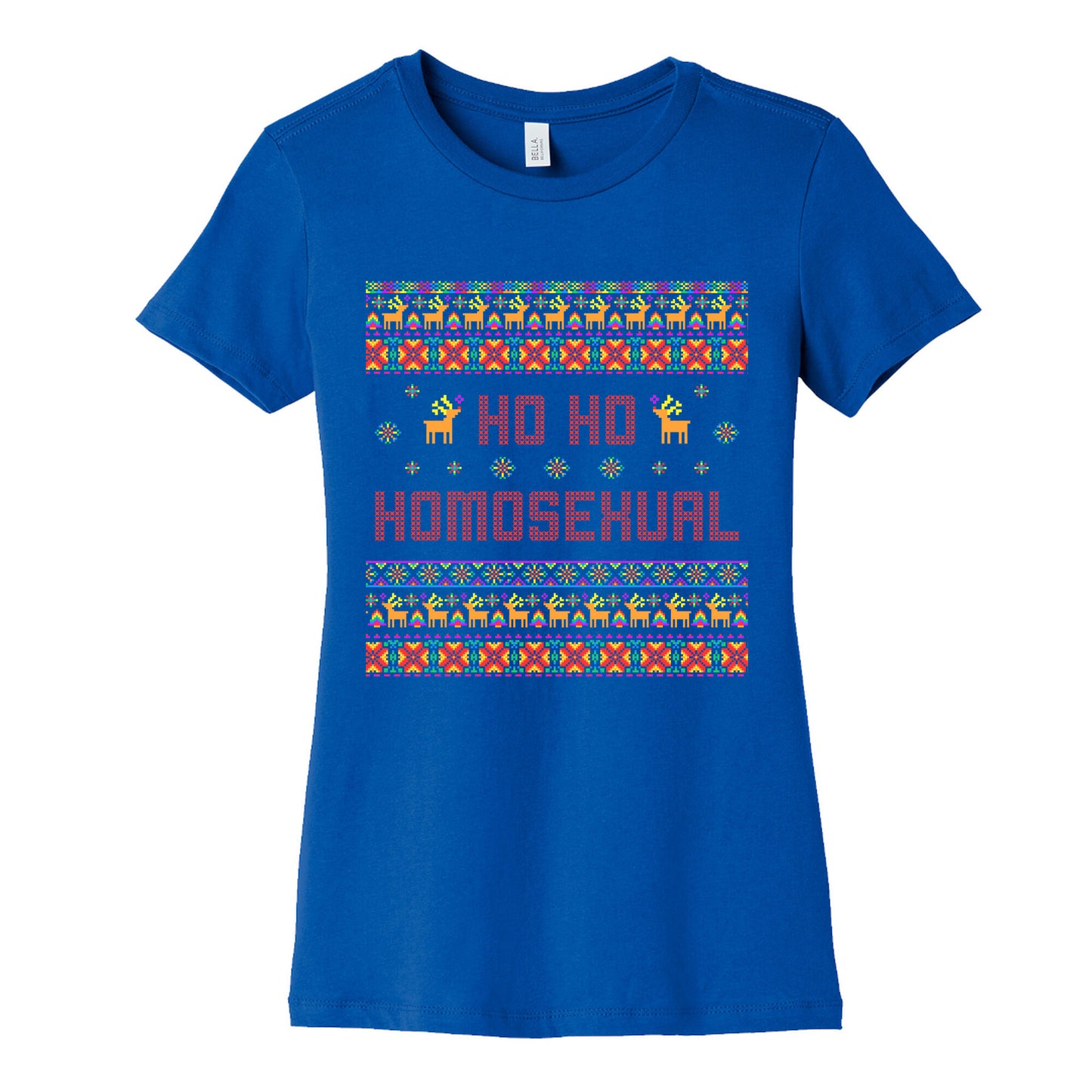 Ho Ho Ho Homosexual Womens Cotton Tee