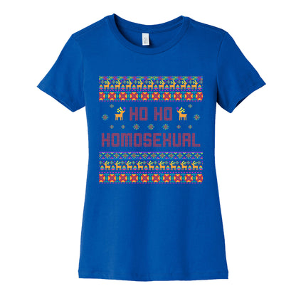 Ho Ho Ho Homosexual Womens Cotton Tee
