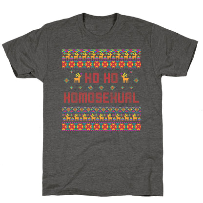 Ho Ho Ho Homosexual Unisex Triblend Tee